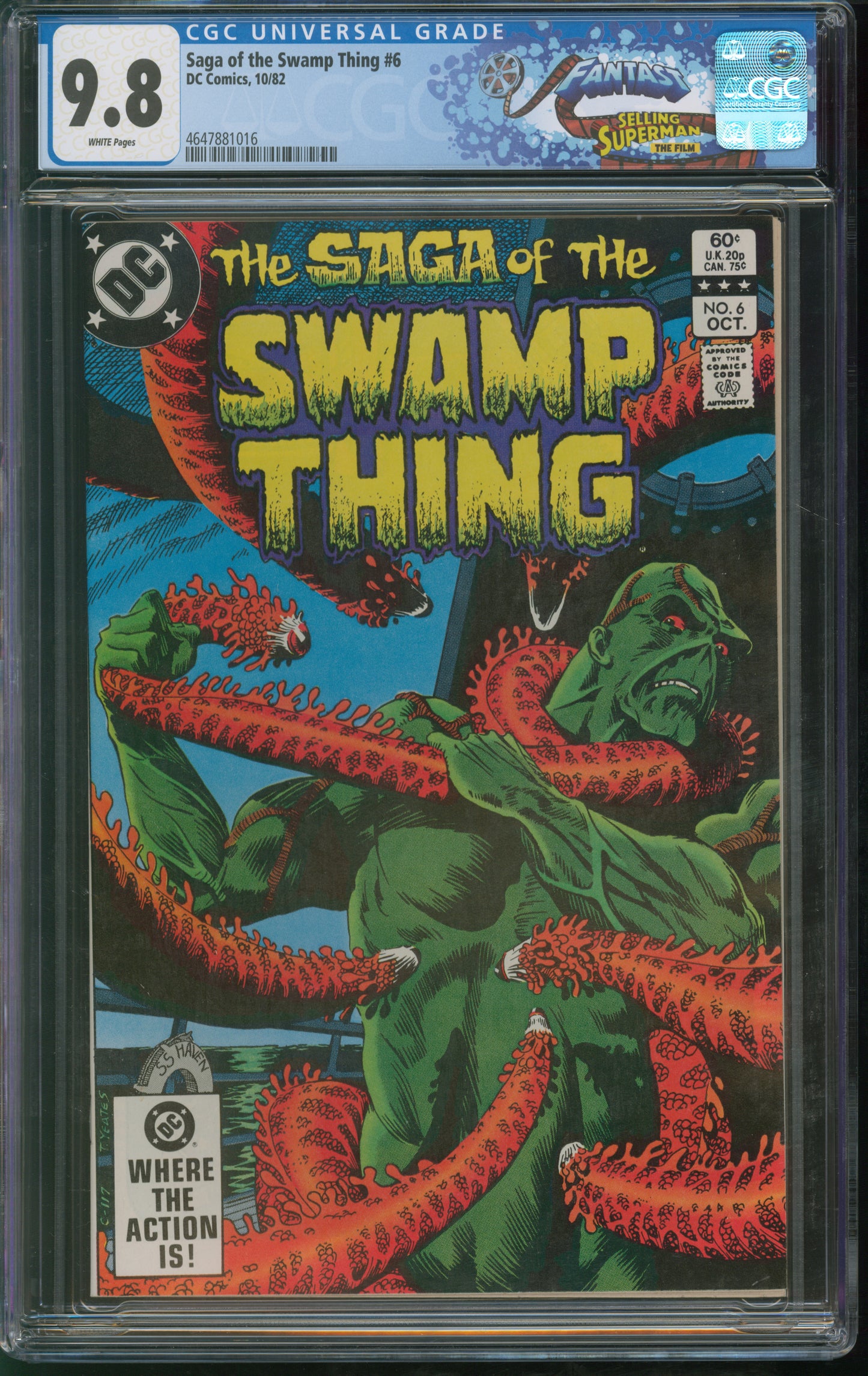 D.C. Comics Saga of the Swamp Thing #6 10/82 FANTAST CGC 9.8 White Pages