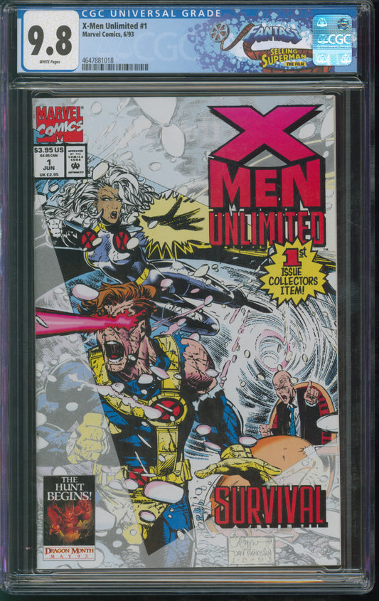 Marvel Comics X-Men Unlimited #1 6/93 FANTAST CGC 9.8 White Pages