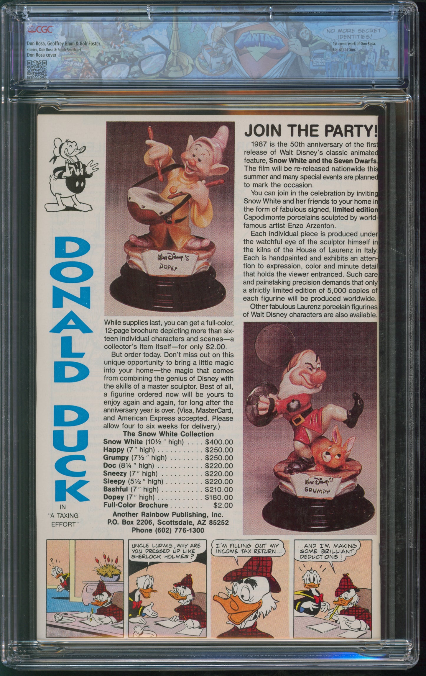 Gladstone Walt Disney's Uncle Scrooge #219 7/87 FANTAST CGC 9.8 White Pages