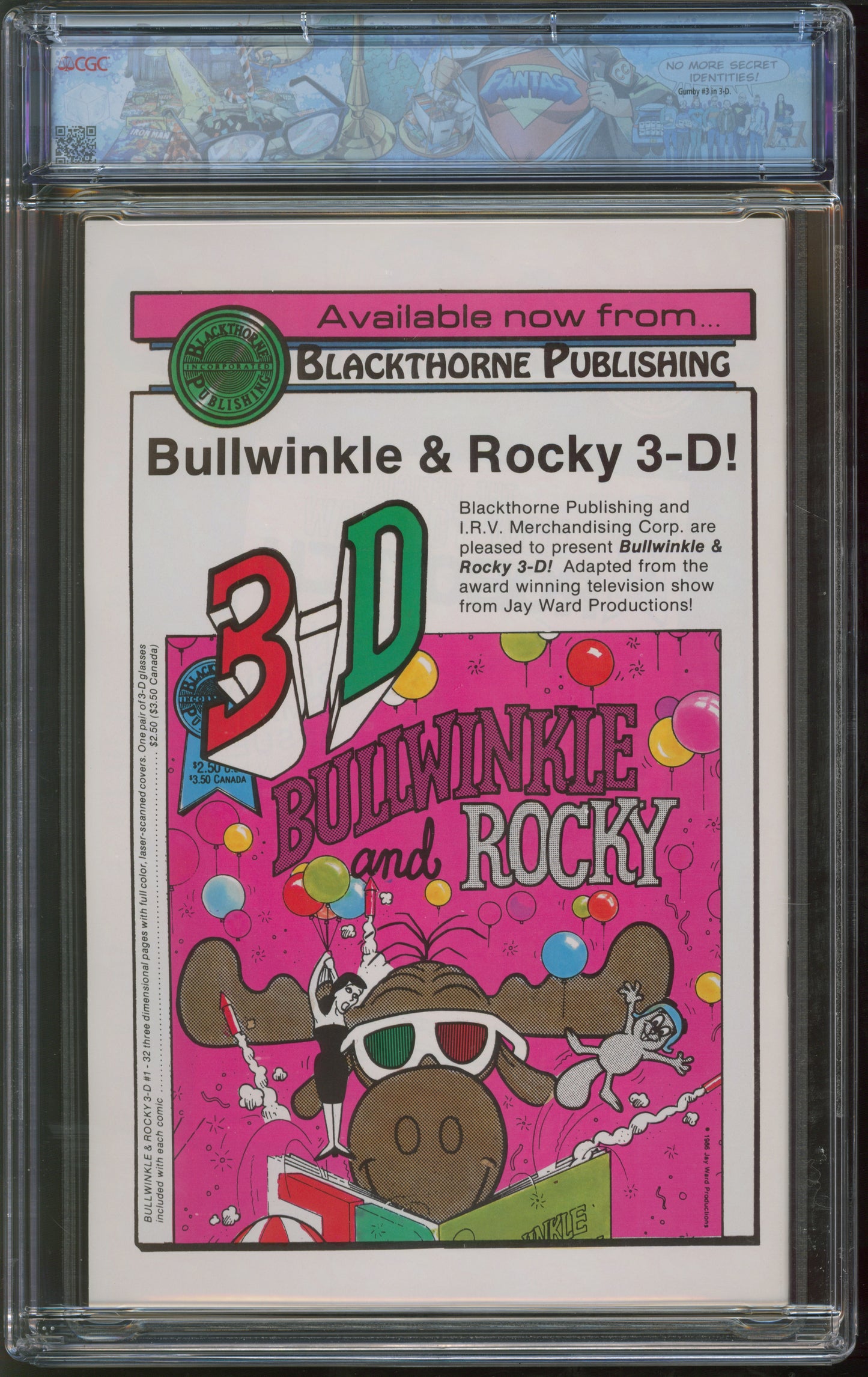 Blackthorne 3-D Series #17 3/87 CGC FANTAST 9.8 White Pages