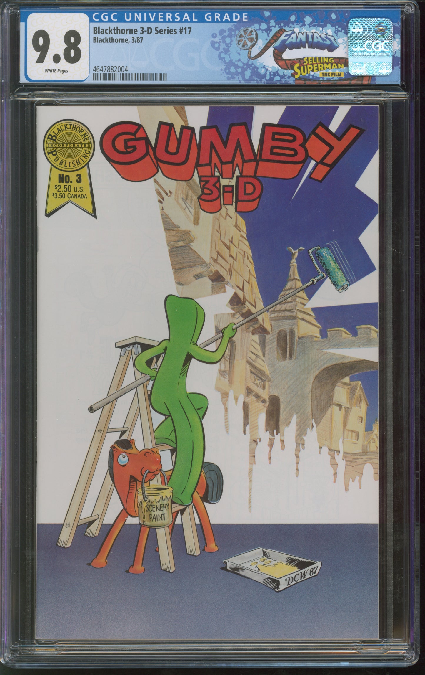 Blackthorne 3-D Series #17 3/87 CGC FANTAST 9.8 White Pages