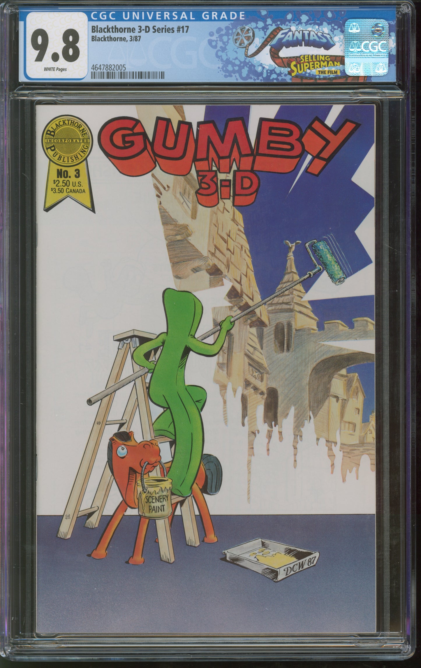 Blackthorne 3-D Series #17 3/87 CGC FANTAST 9.8 White Pages