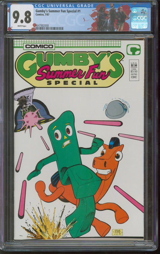 Comico Gumby's Summer Fun Special #1 7/87 CGC 9.8 White Pages