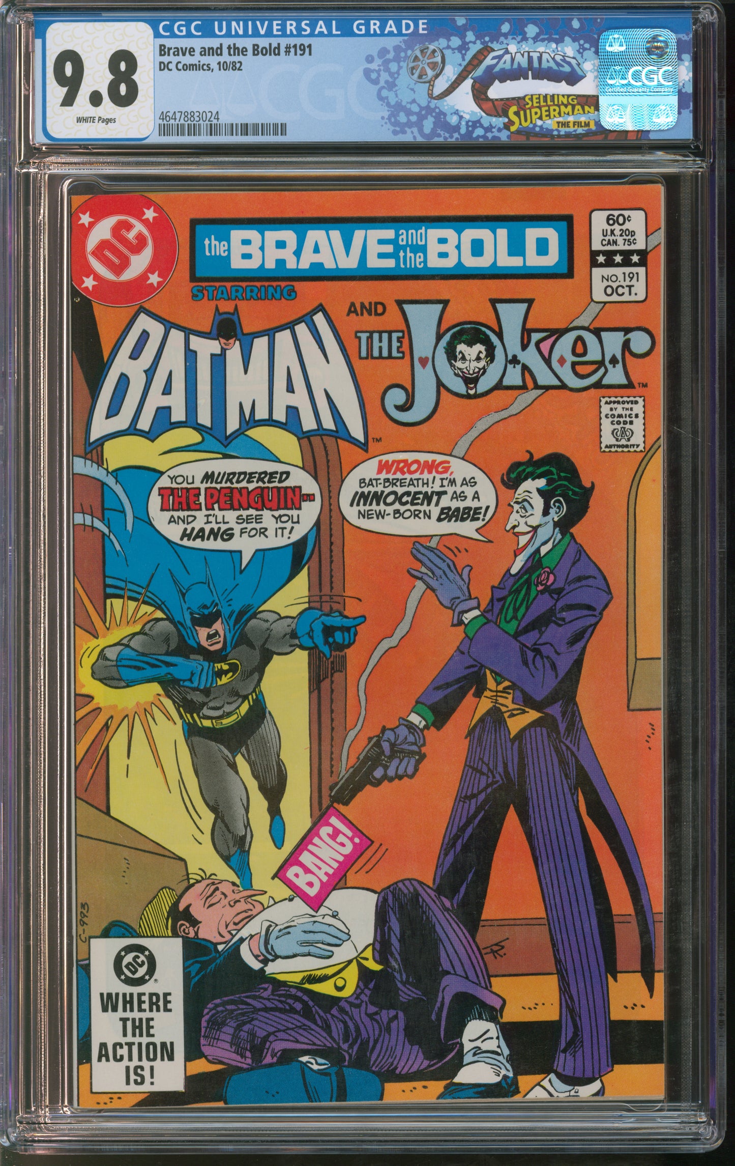 D.C. Comics Brave and the Bold #191 10/82 FANTAST CGC 9.8 White Pages