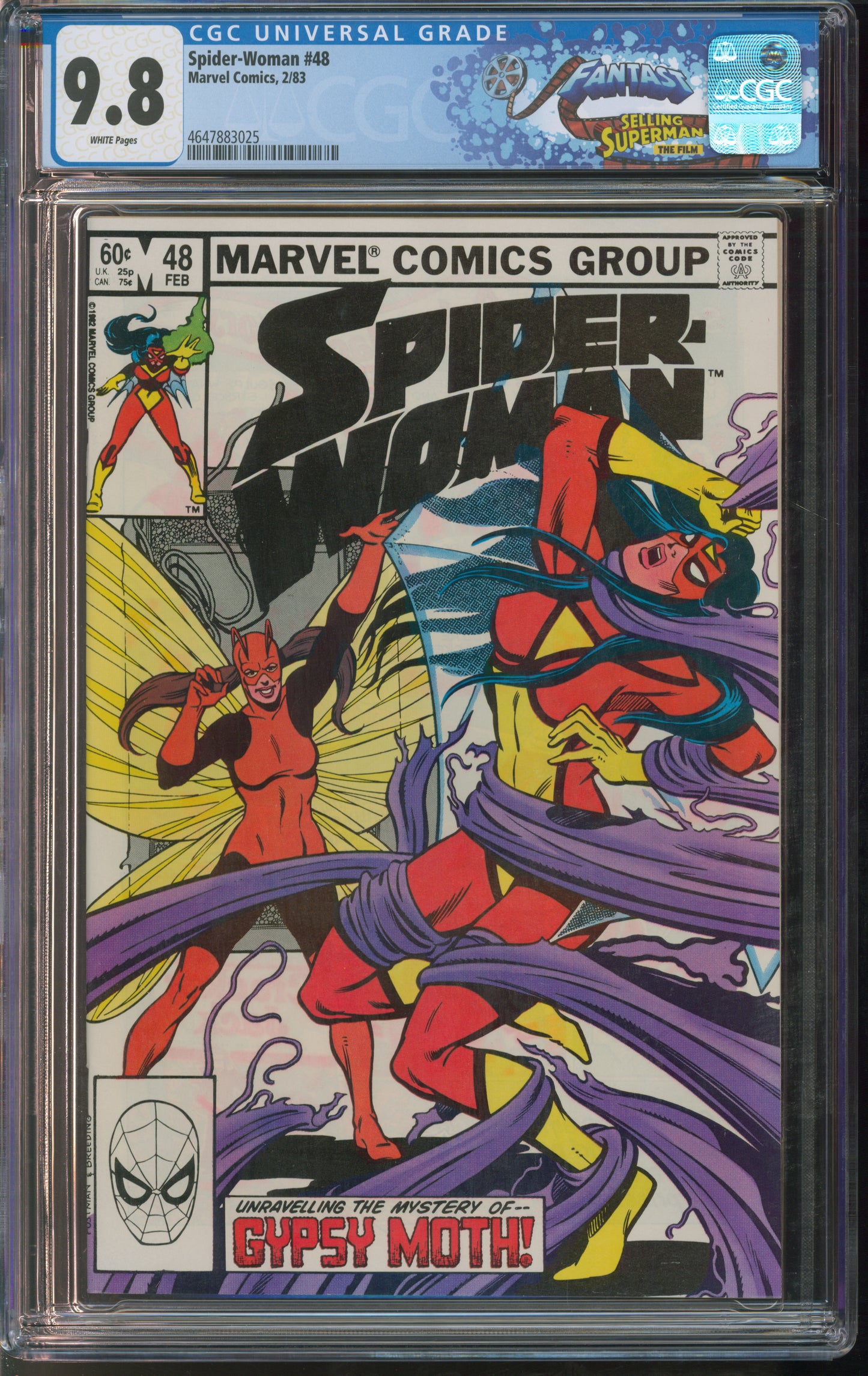 Marvel Comics Spider-Woman #48 2/83 FANTAST CGC 9.8 White Pages
