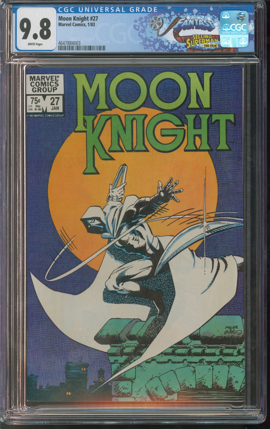 Marvel Comics Moon Knight #27 1/83 CGC FANTAST 9.8 White Pages