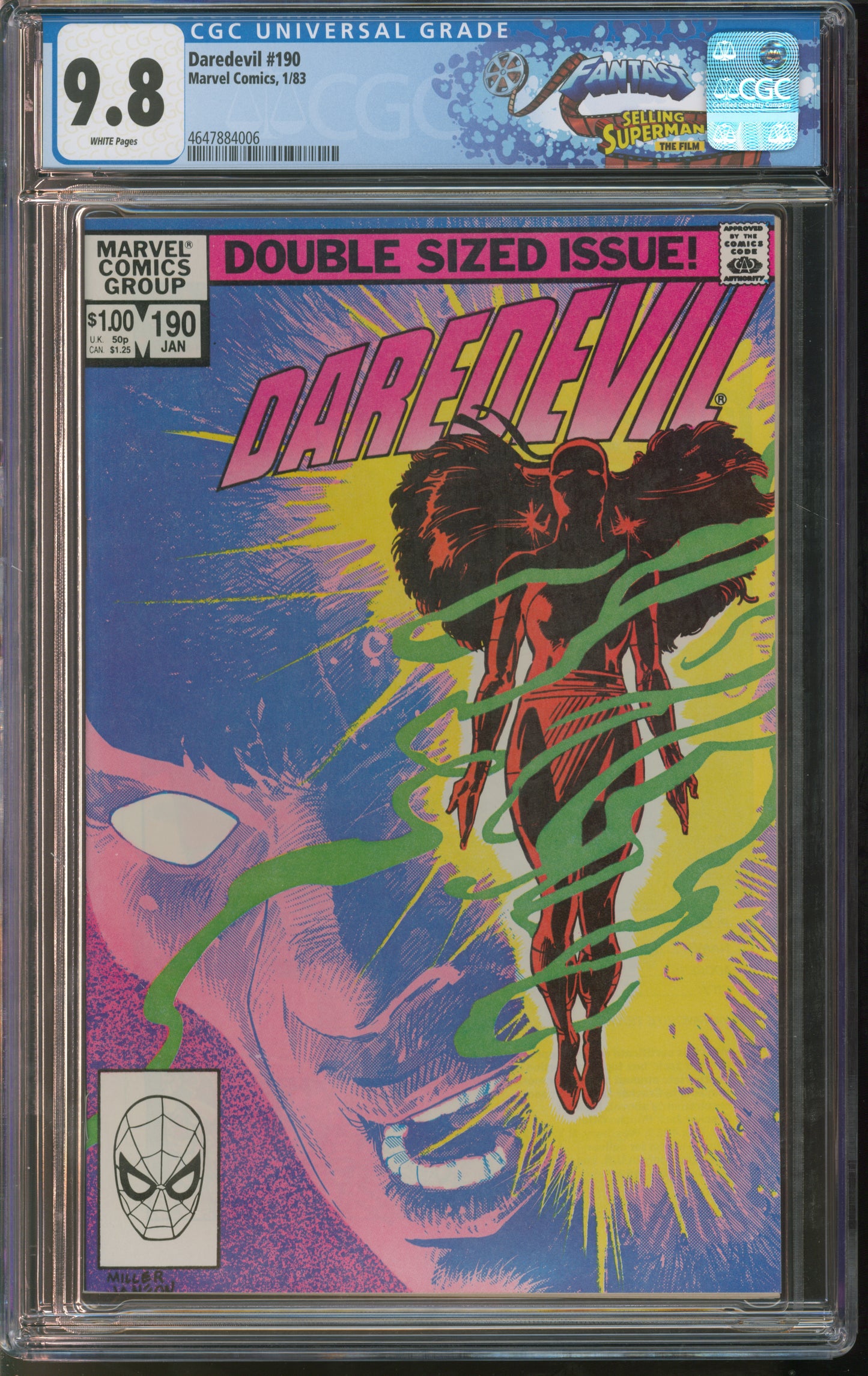Marvel Comics Daredevil #190 1/83 CGC FANTAST 9.8 White Pages