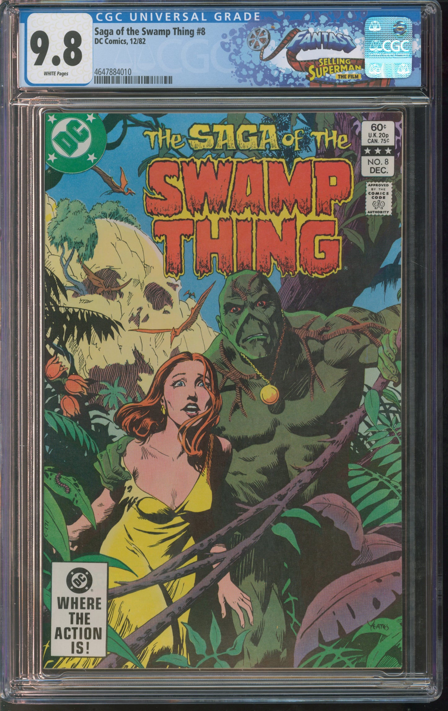 D.C. Comics Saga of the Swamp Thing #8 12/82 CGC FANTAST 9.8 White Pages