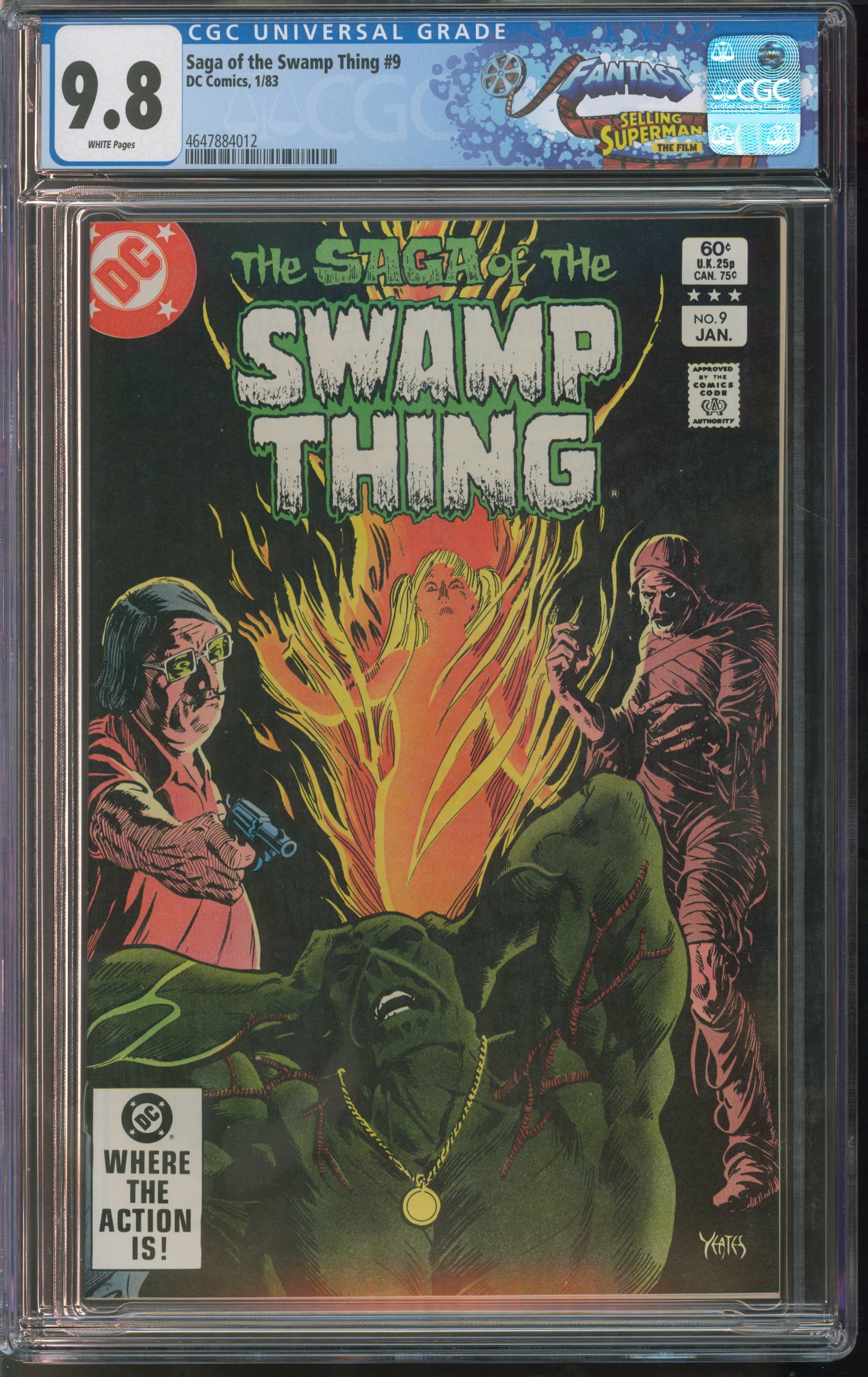 D.C. Comics Saga of the Swamp Thing #9 1/83 CGC FANTAST 9.8 White Pages