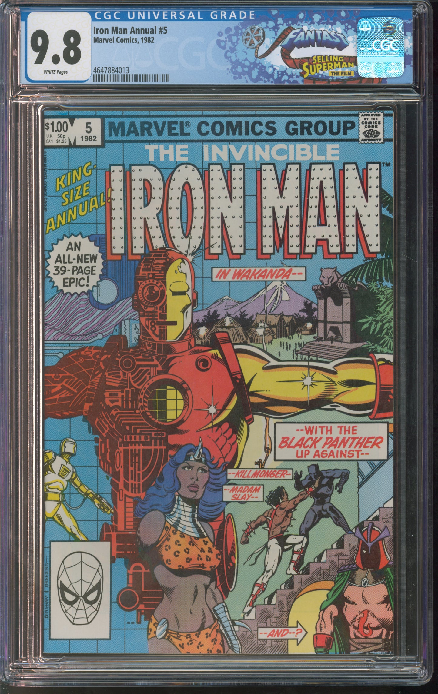 Marvel Iron Man Annual #5 1982 CGC FANTAST 9.8 White Pages