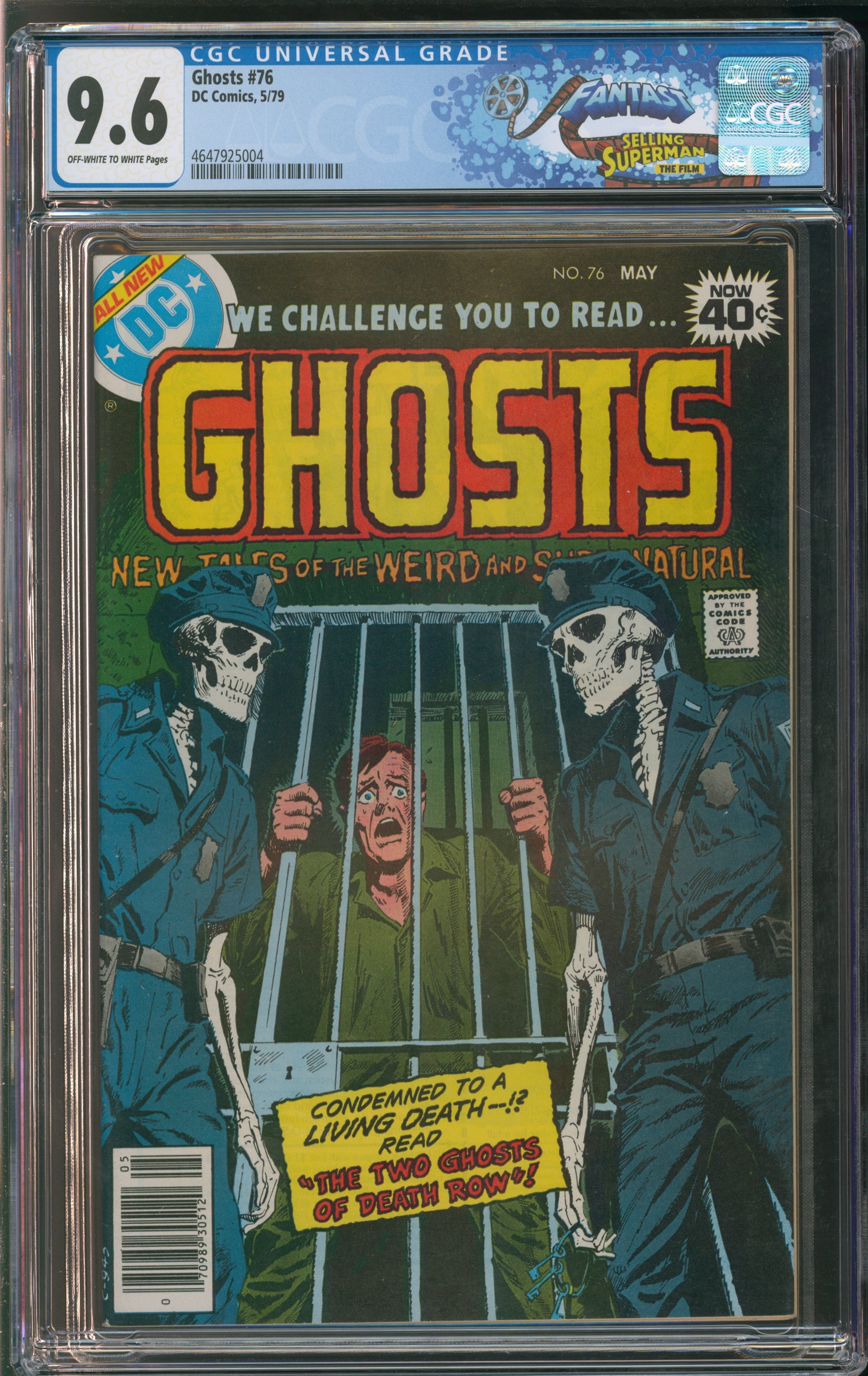 D.C. Comics Ghosts #76 5/79 CGC FANTAST 9.6 Off-White to White Pages