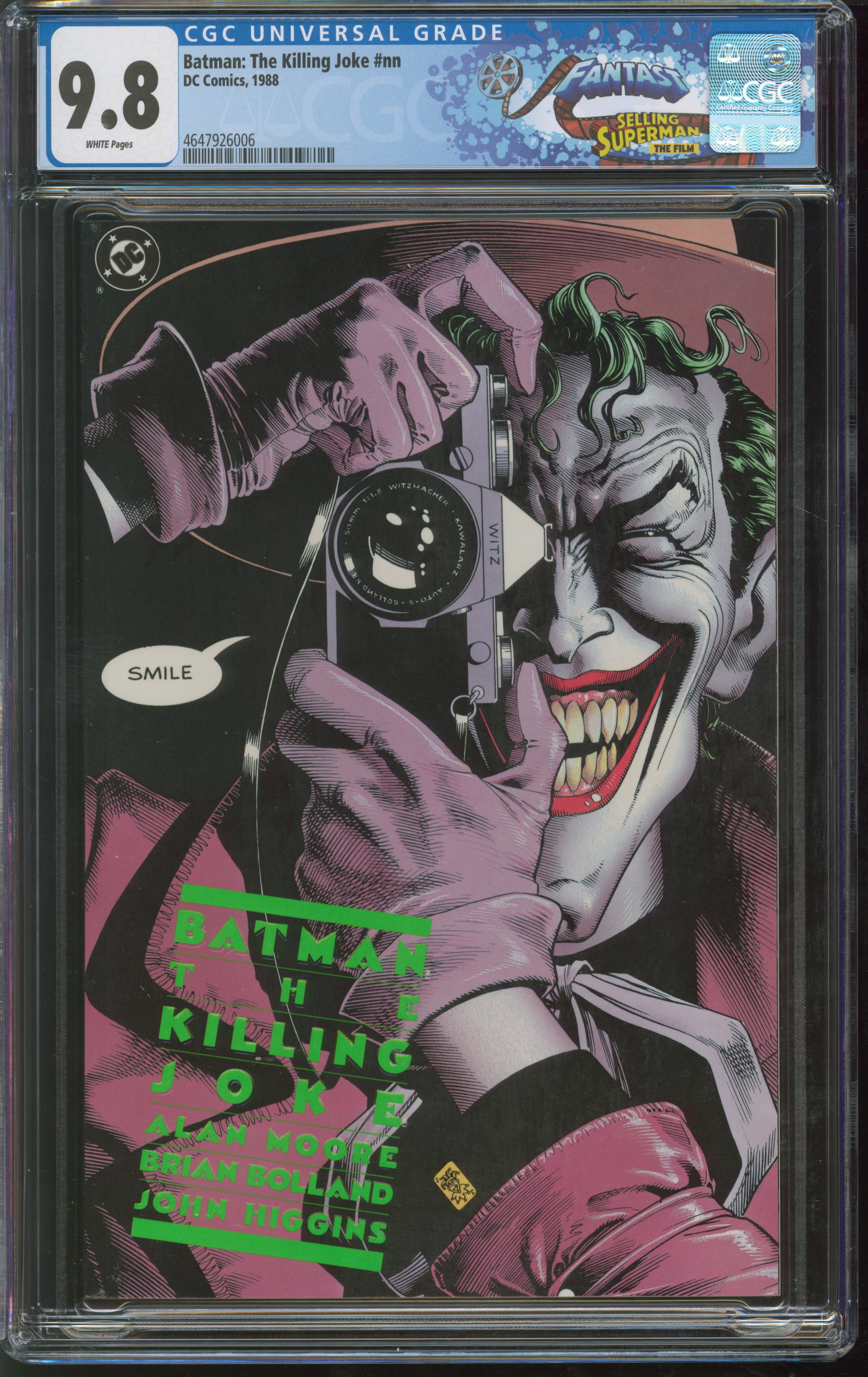 D.C. Comics Batman: The Killing Joke #nn 1988 FANTAST CGC 9.8 White Pages