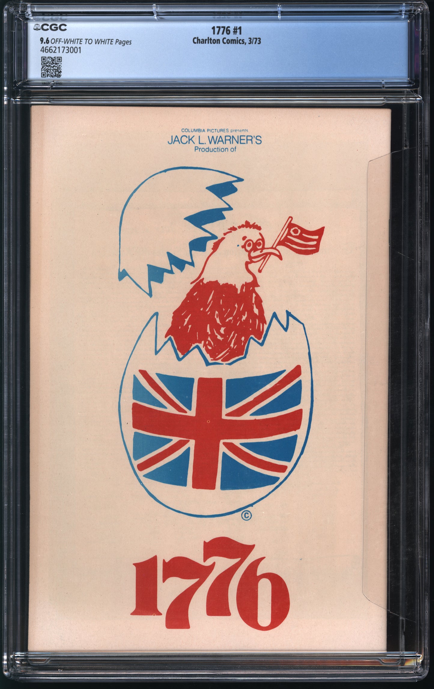 Charlton Comics 1776 #1 3/73 CGC 9.6 Off-White to White Pages