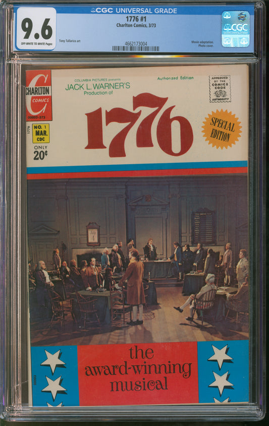 Charlton Comics 1776 #1 3/73 CGC 9.6 Off-White to White Pages