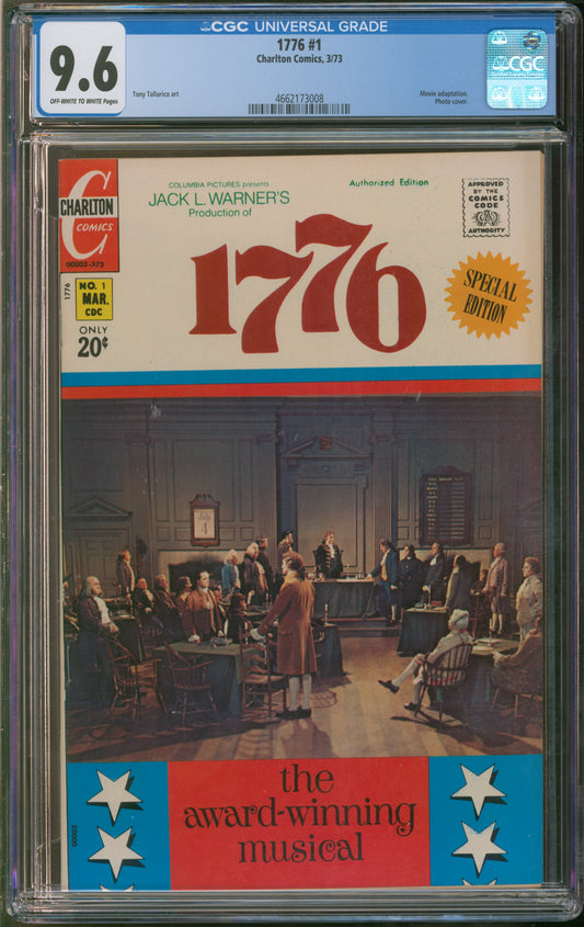 Charlton Comics 1776 #1 3/73 CGC 9.6 Off-White to White Pages