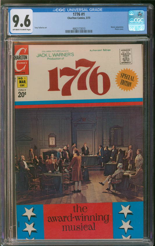 Charlton Comics 1776 #1 3/73 CGC 9.6 Off-White to White Pages