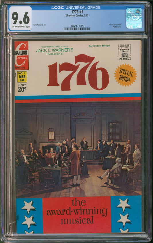 Charlton Comics 1776 #1 3/73 CGC 9.6 Off-White to White Pages