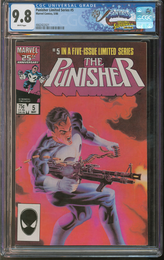 Marvel Comics Punisher Limited Series #5 5/86 FANTAST CGC 9.8 White Pages