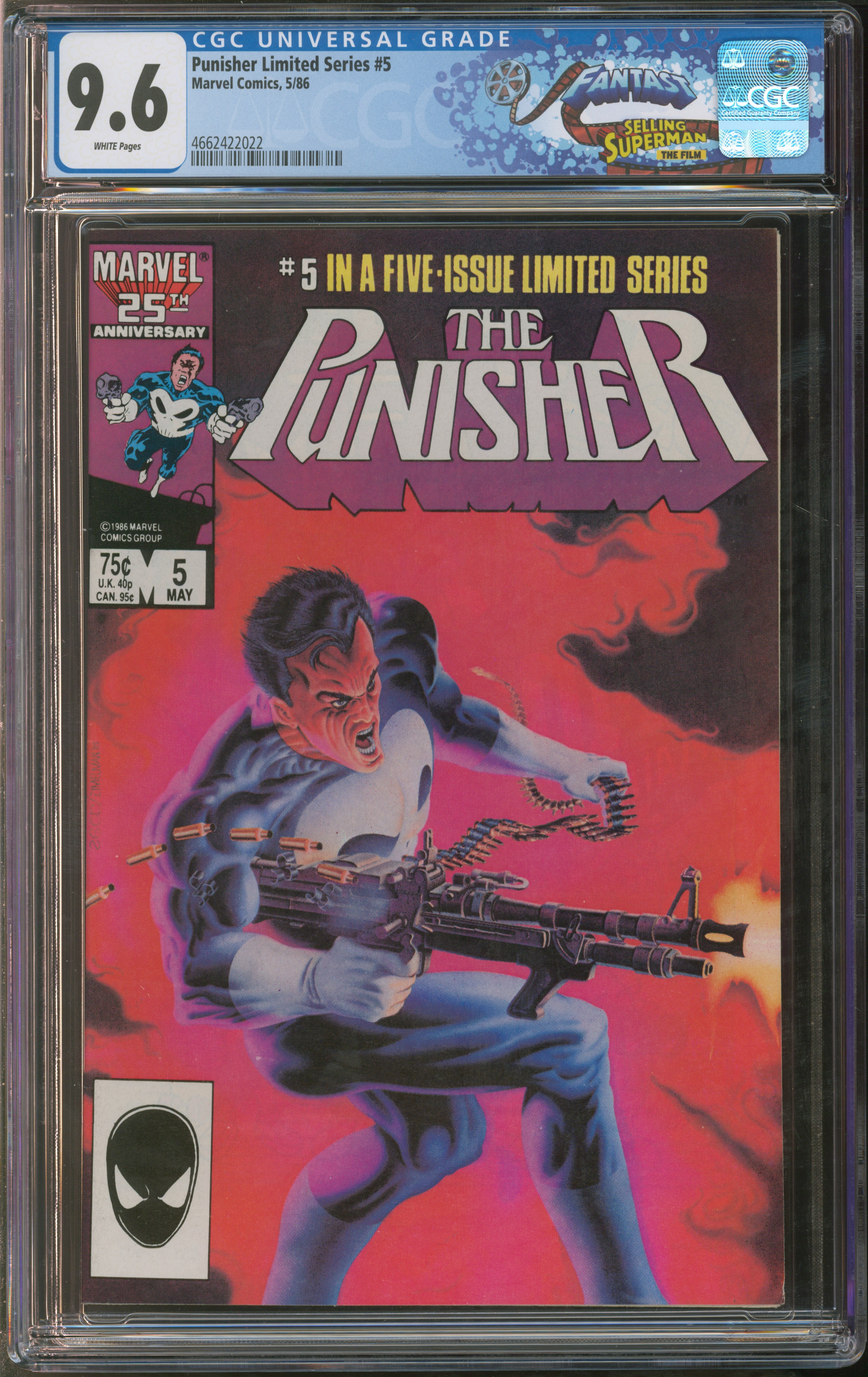 Marvel Comics Punisher Limited Series #5 5/86 FANTAST CGC 9.6 White Pages