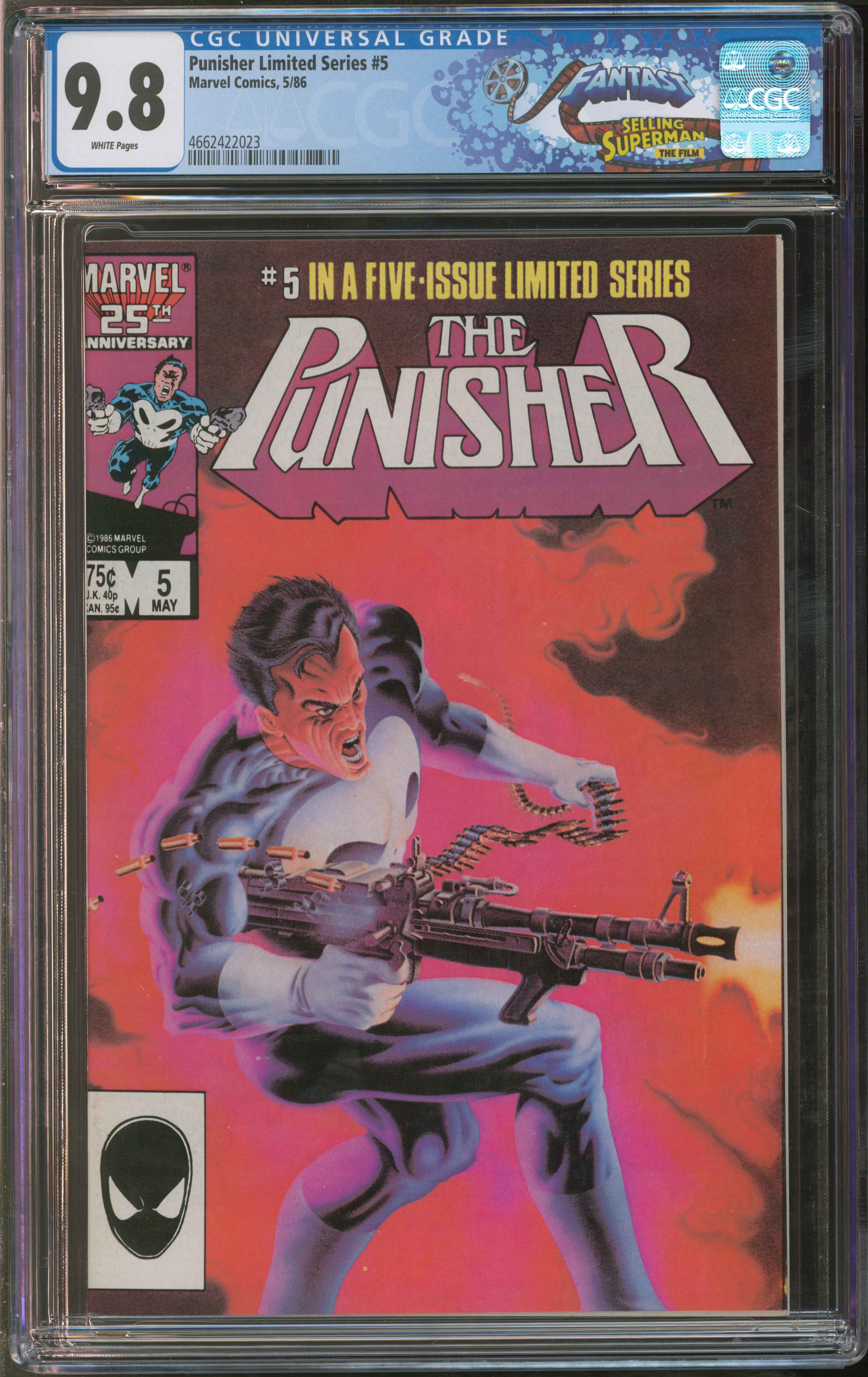 Marvel Comics Punisher Limited Series #5 5/86 FANTAST CGC 9.8 White Pages