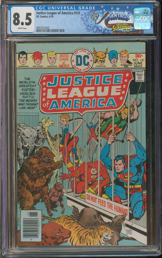 D.C. Comics Justice League of America #131 6/76 FANTAST CGC 8.5 White Pages