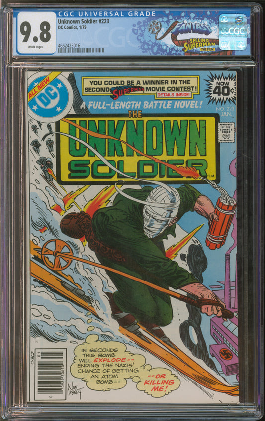 D.C. Comics Unknown Soldier #223 1/79 FANTAST CGC 9.8 White Pages