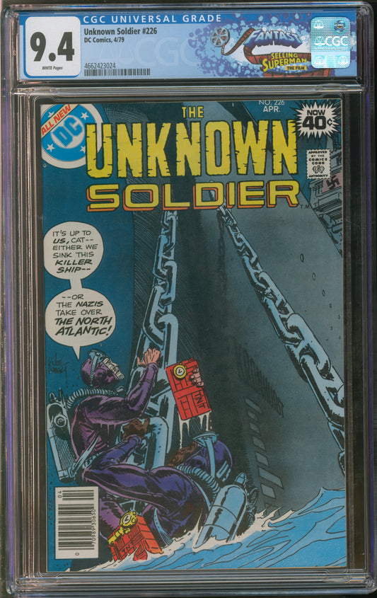 D.C. Comics Unknown Soldier #226 4/79 FANTAST CGC 9.4 White Pages