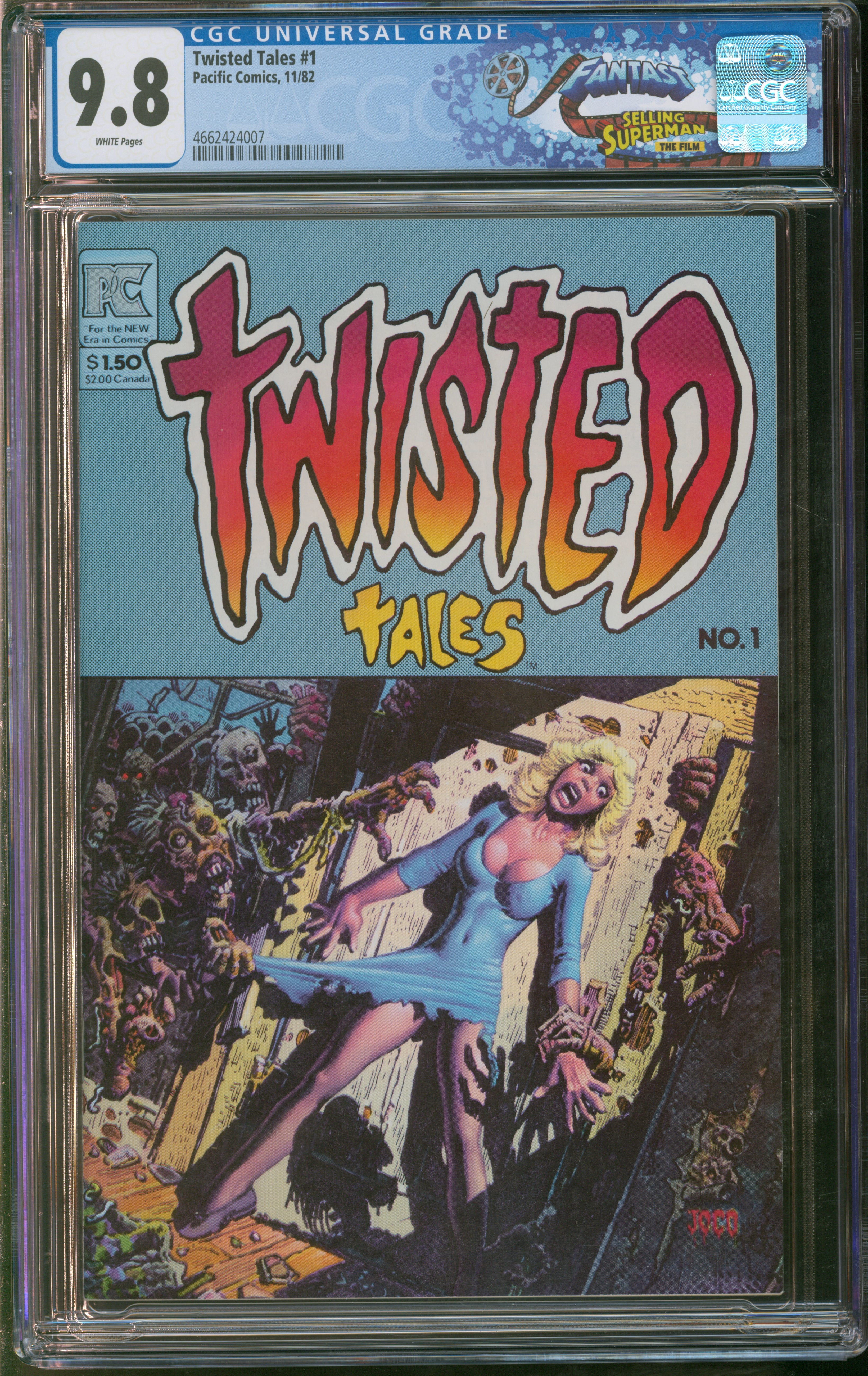 Pacific Comics Twisted Tales #1 11/82 FANTAST CGC 9.8 White Pages