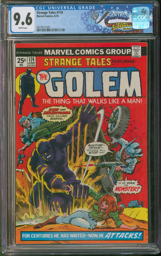 Marvel Comics Strange Tales #174 6/74 FANTAST CGC 9.6 White Pages