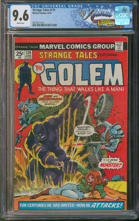 Marvel Comics Strange Tales #174 6/74 FANTAST CGC 9.6 White Pages