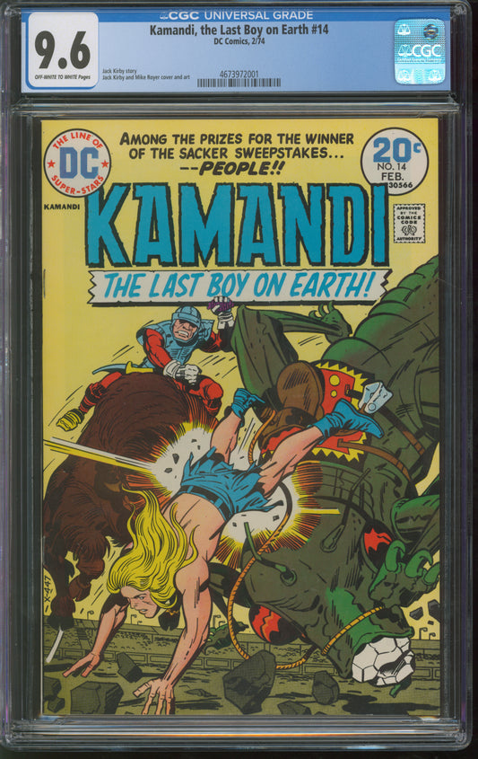 D.C. Comics Kamandi, the Last Boy on Earth #14 2/74 CGC 9.6 Off-White to White Pages