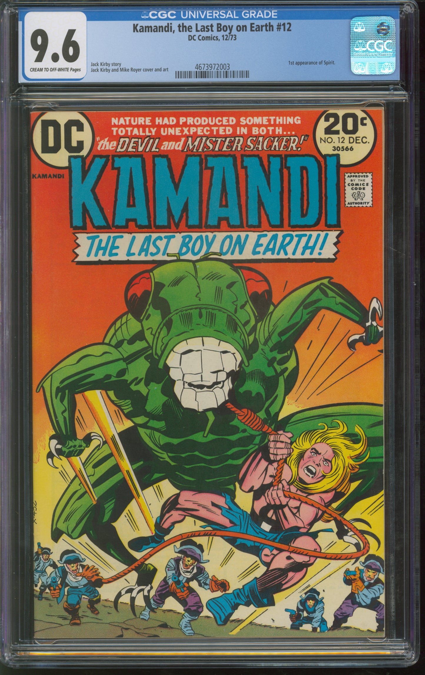 D.C. Comics Kamandi, the Last Boy on Earth #12 11/73 CGC 9.6 Off-White to White Pages