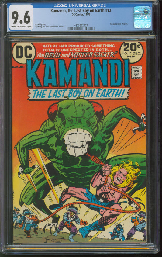 D.C. Comics Kamandi, the Last Boy on Earth #12 11/73 CGC 9.6 Off-White to White Pages