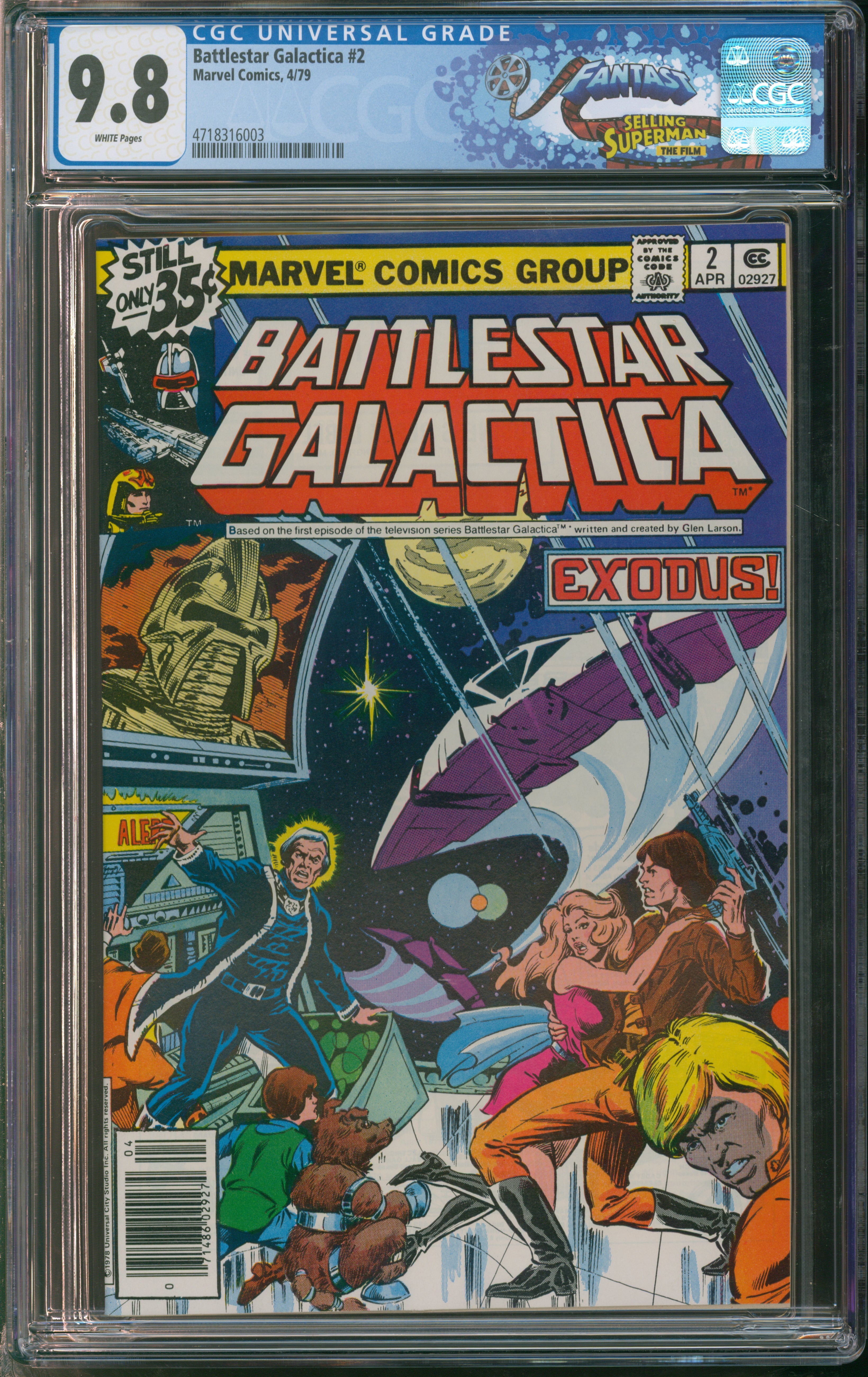 Marvel Comics Battlestar Galactica #2 4/79 FANTAST CGC 9.8 White Pages