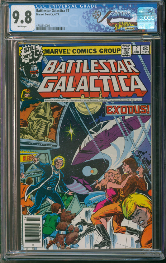 Marvel Comics Battlestar Galactica #2 4/79 FANTAST CGC 9.8 White Pages