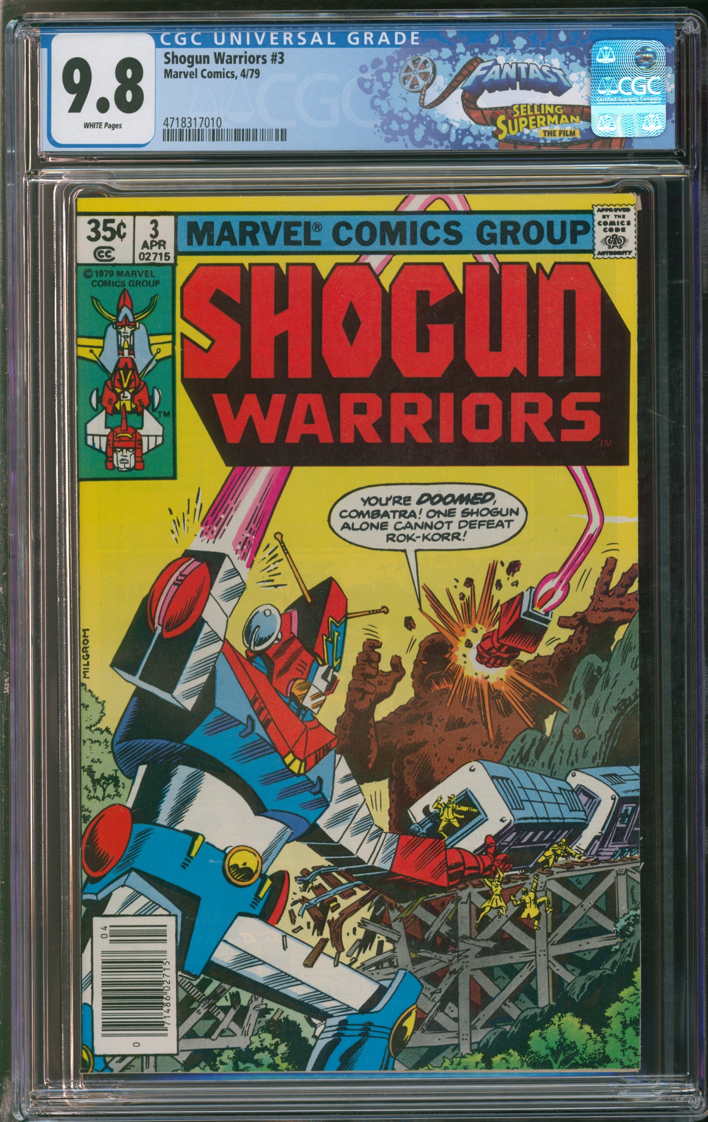 Marvel Comics Shogun Warriors #3 4/79 FANTAST CGC 9.8 White Pages