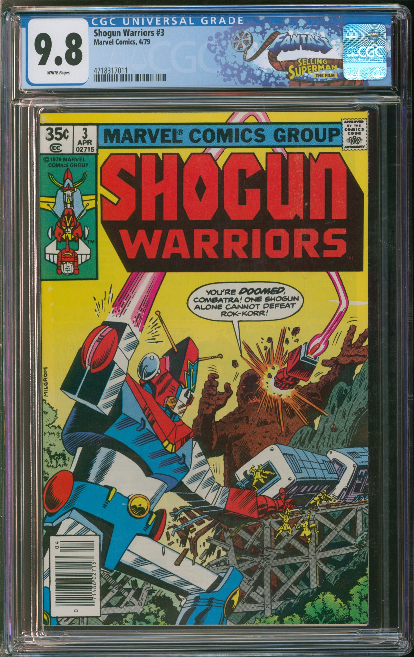 Marvel Comics Shogun Warriors #3 4/79 FANTAST CGC 9.8 White Pages