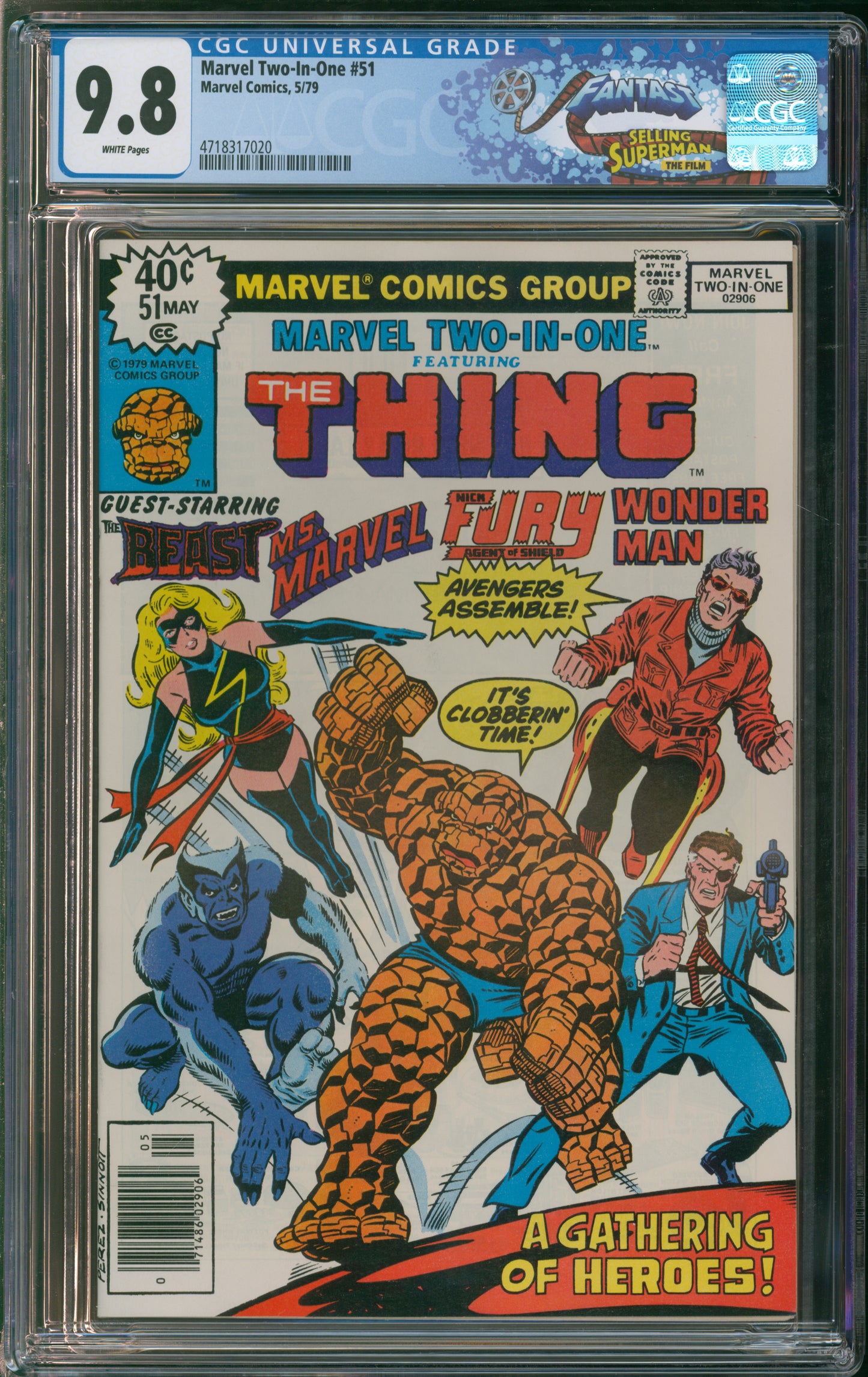 Marvel Comics Marvel Two-In-One #51 5/79 FANTAST CGC 9.8 White Pages