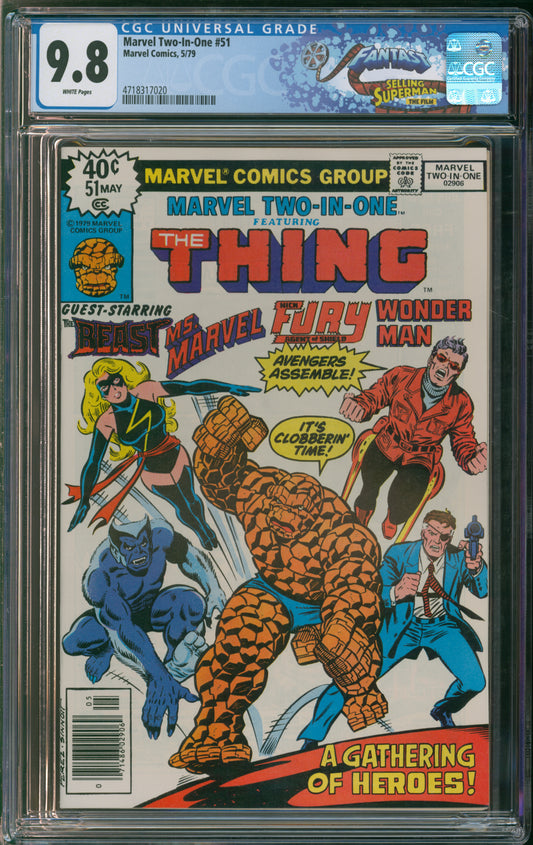 Marvel Comics Marvel Two-In-One #51 5/79 FANTAST CGC 9.8 White Pages
