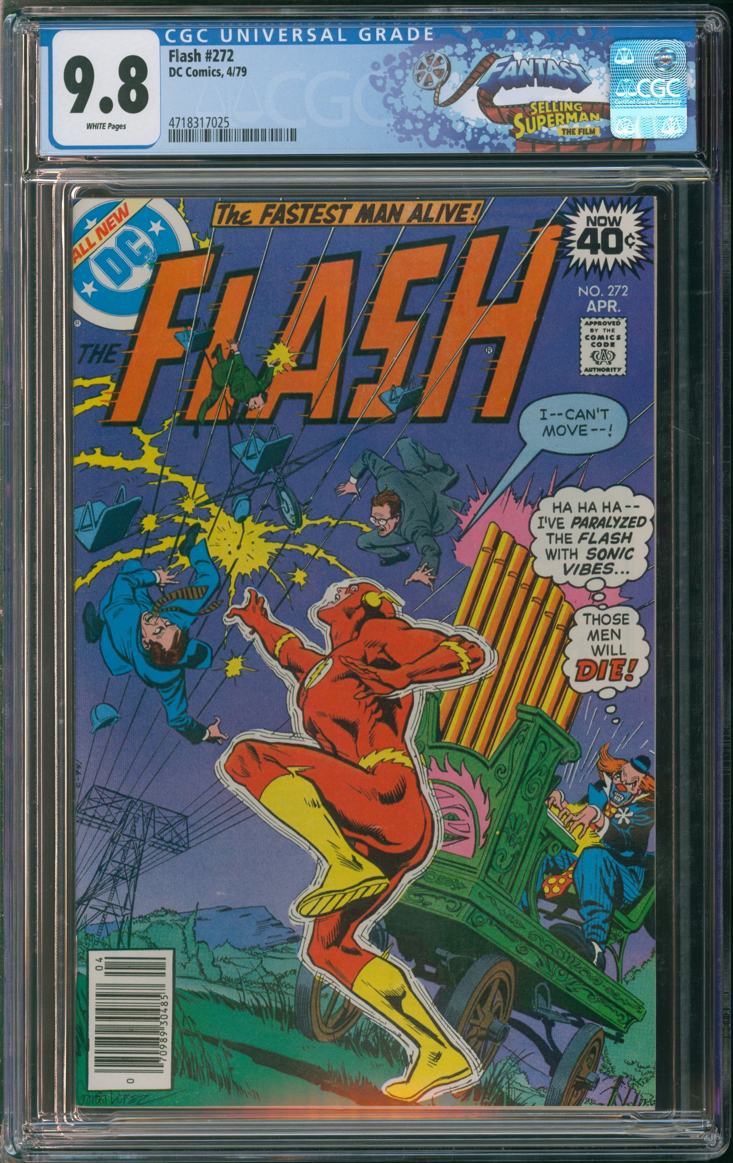 D.C. Comics Flash #272 4/79 FANTAST CGC 9.8 White Pages