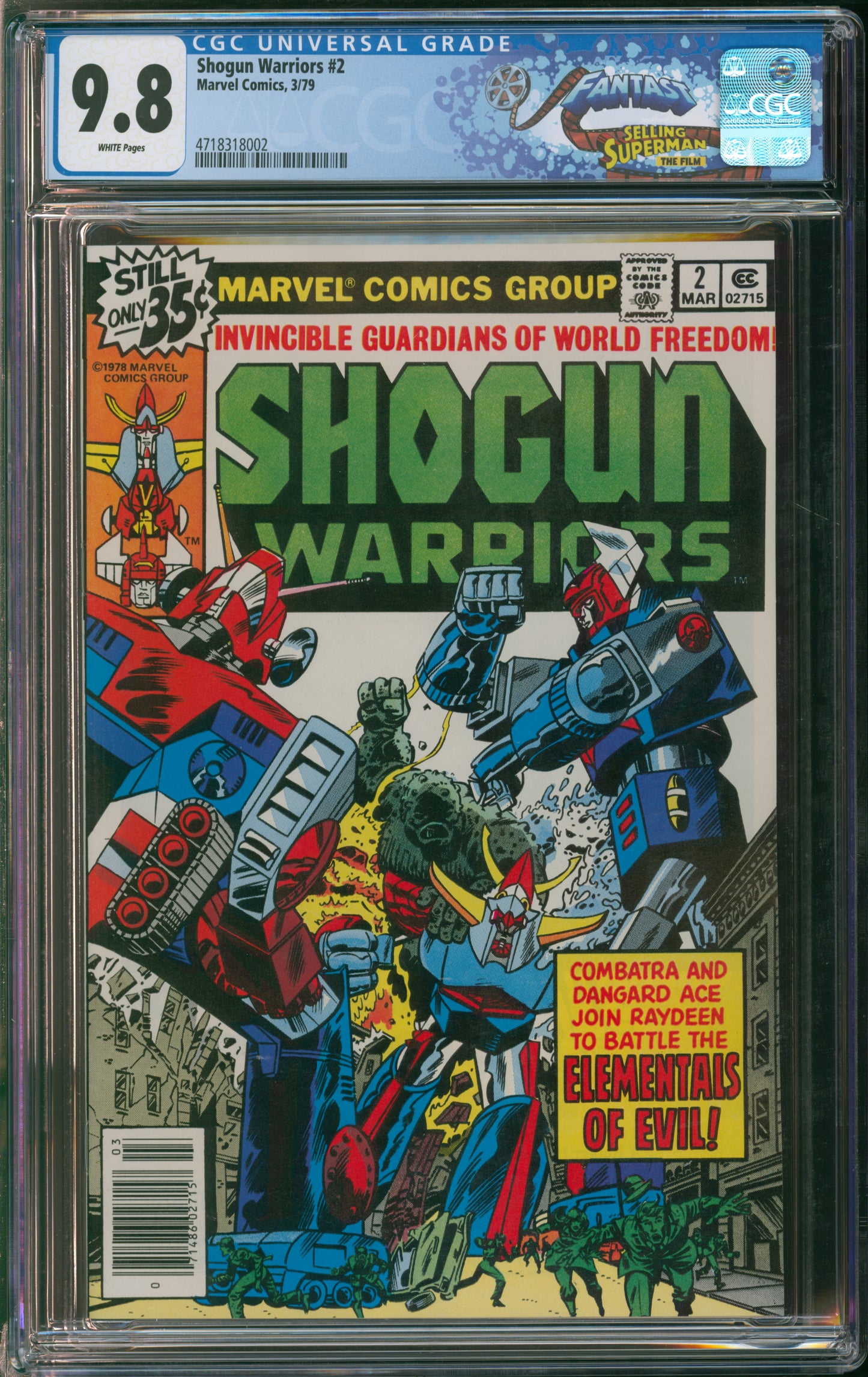 Marvel Comics Shogun Warriors #2 3/79 FANTAST CGC 9.8 White Pages