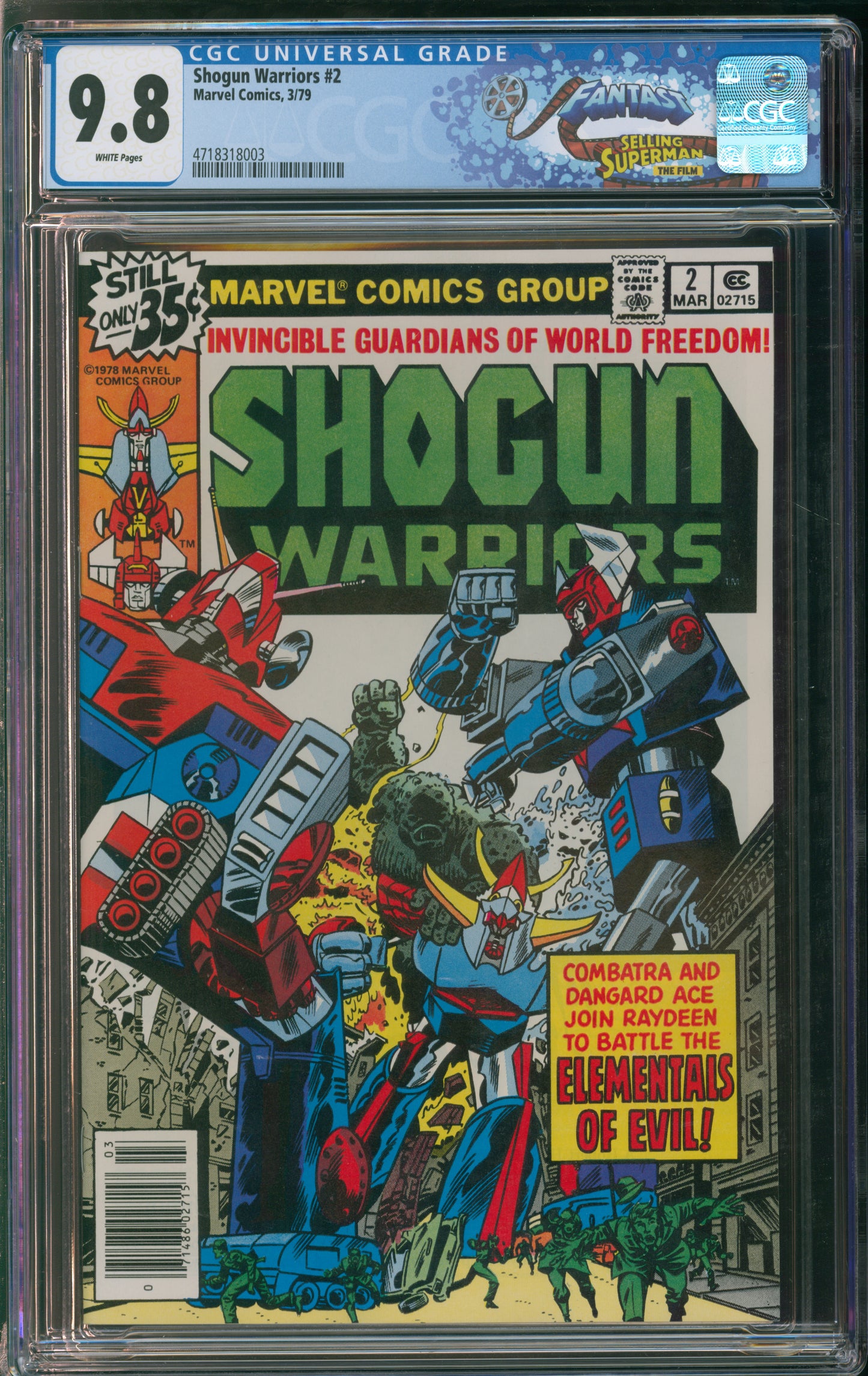 Marvel Comics Shogun Warriors #2 3/79 FANTAST CGC 9.8 White Pages