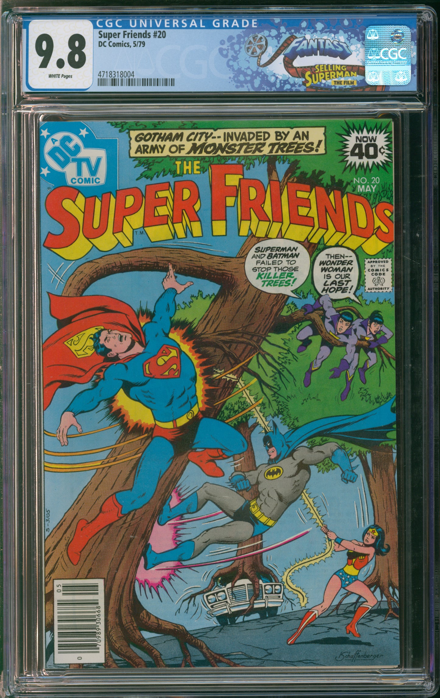 D.C. Comics Super Friends #20 5/79 FANTAST CGC 9.8 White Pages