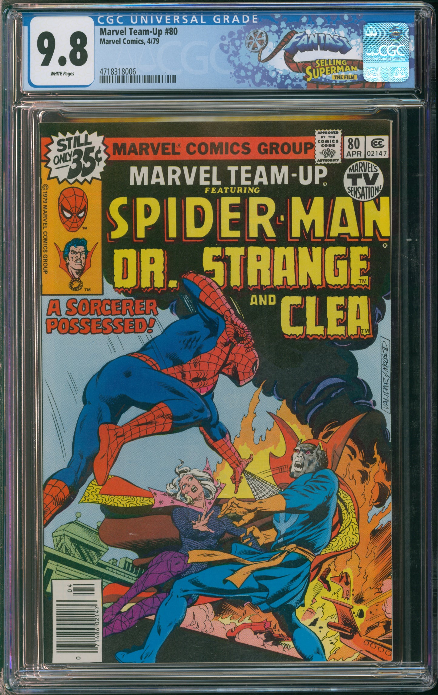 Marvel Comics Marvel Team-Up #80 4/79 FANTAST CGC 9.8 White Pages