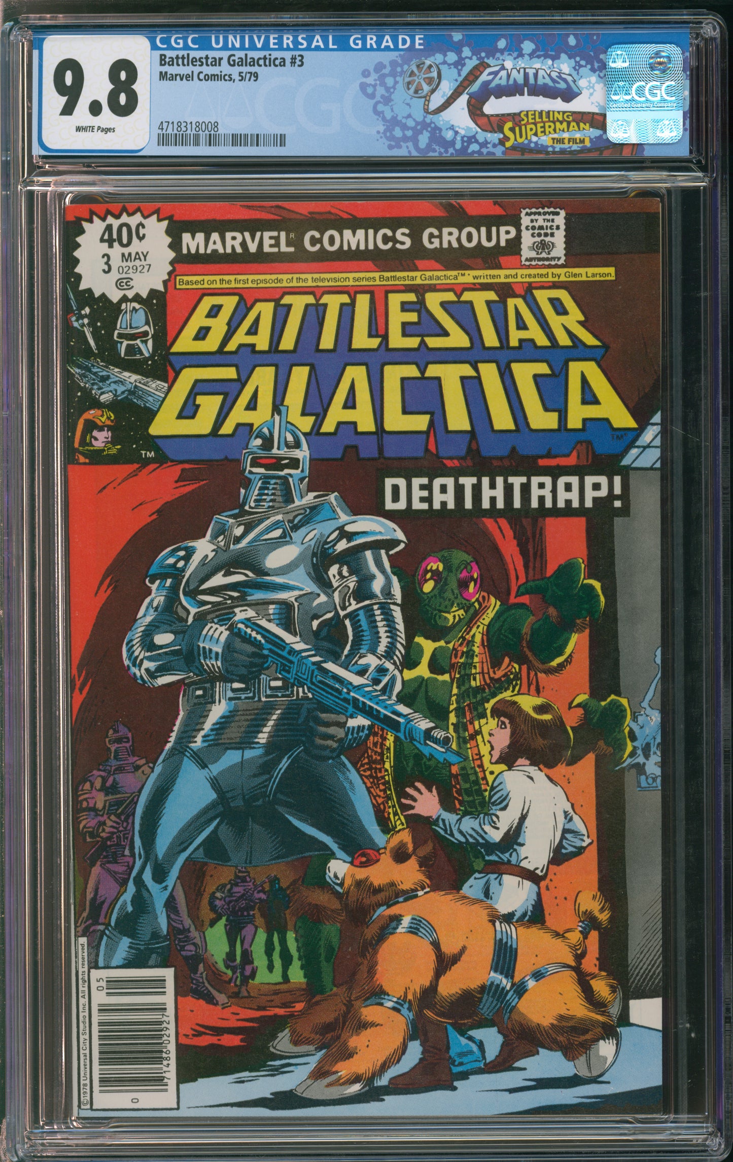 Marvel Comics Battlestar Galactica #3 5/79 FANTAST CGC 9.8 White Pages