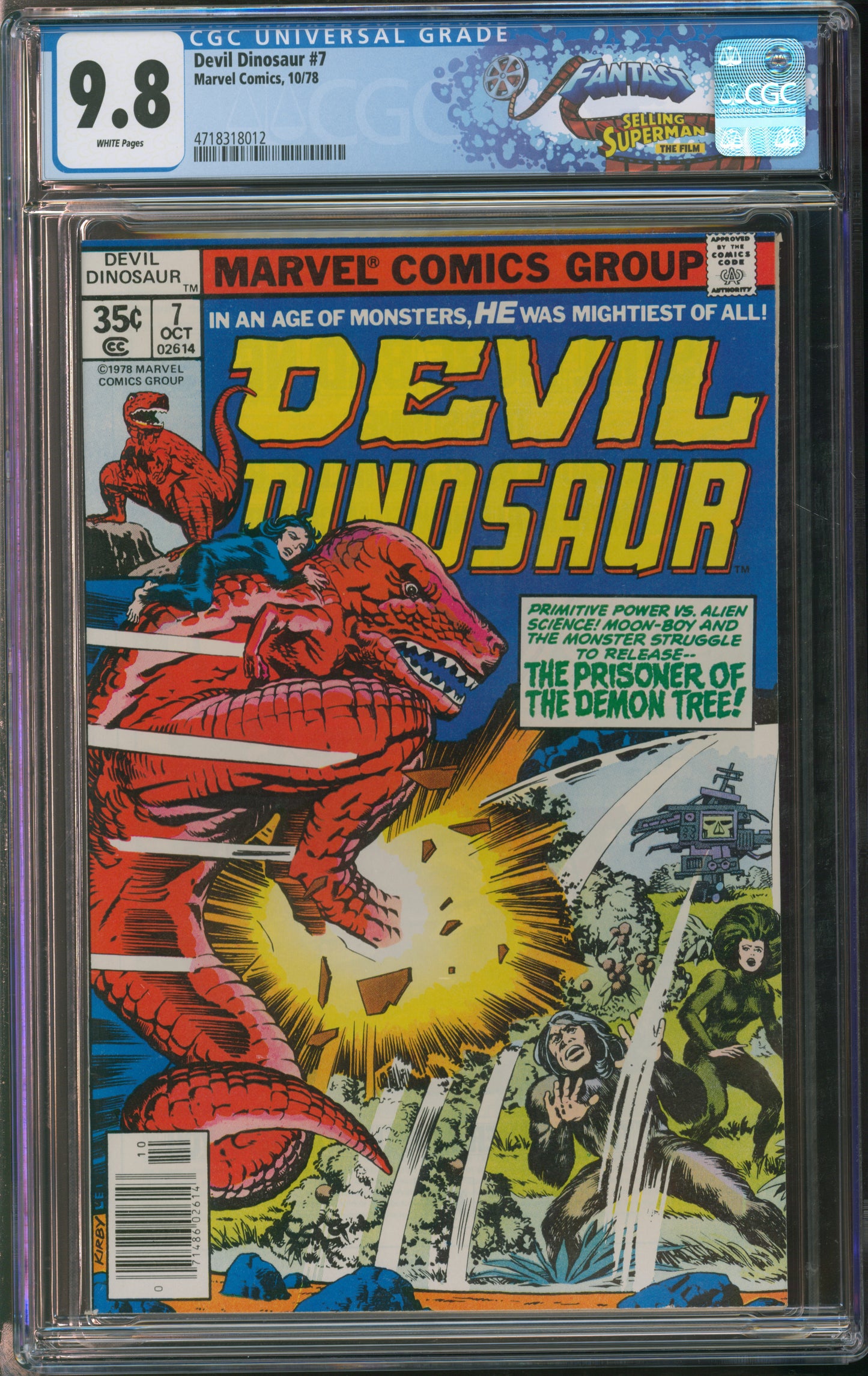 Marvel Comics Devil Dinosaur #7 10/78 FANTAST CGC 9.8 White Pages