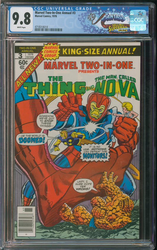 Marvel Comics Marvel Two-In-One Annual #3 1978 FANTAST CGC 9.8 White Pages