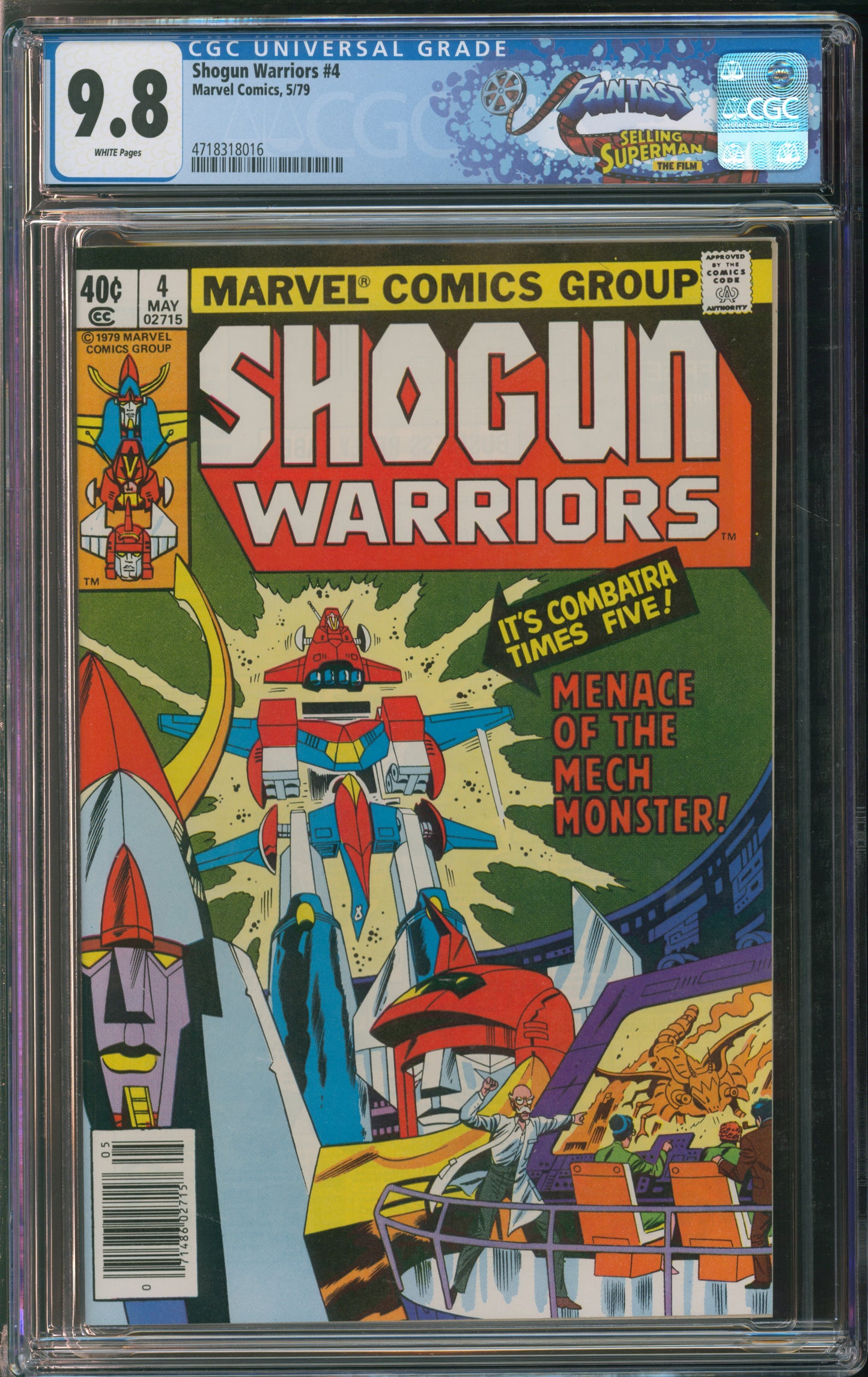 Marvel Comics Shogun Warriors #4 5/79 FANTAST CGC 9.8 White Pages