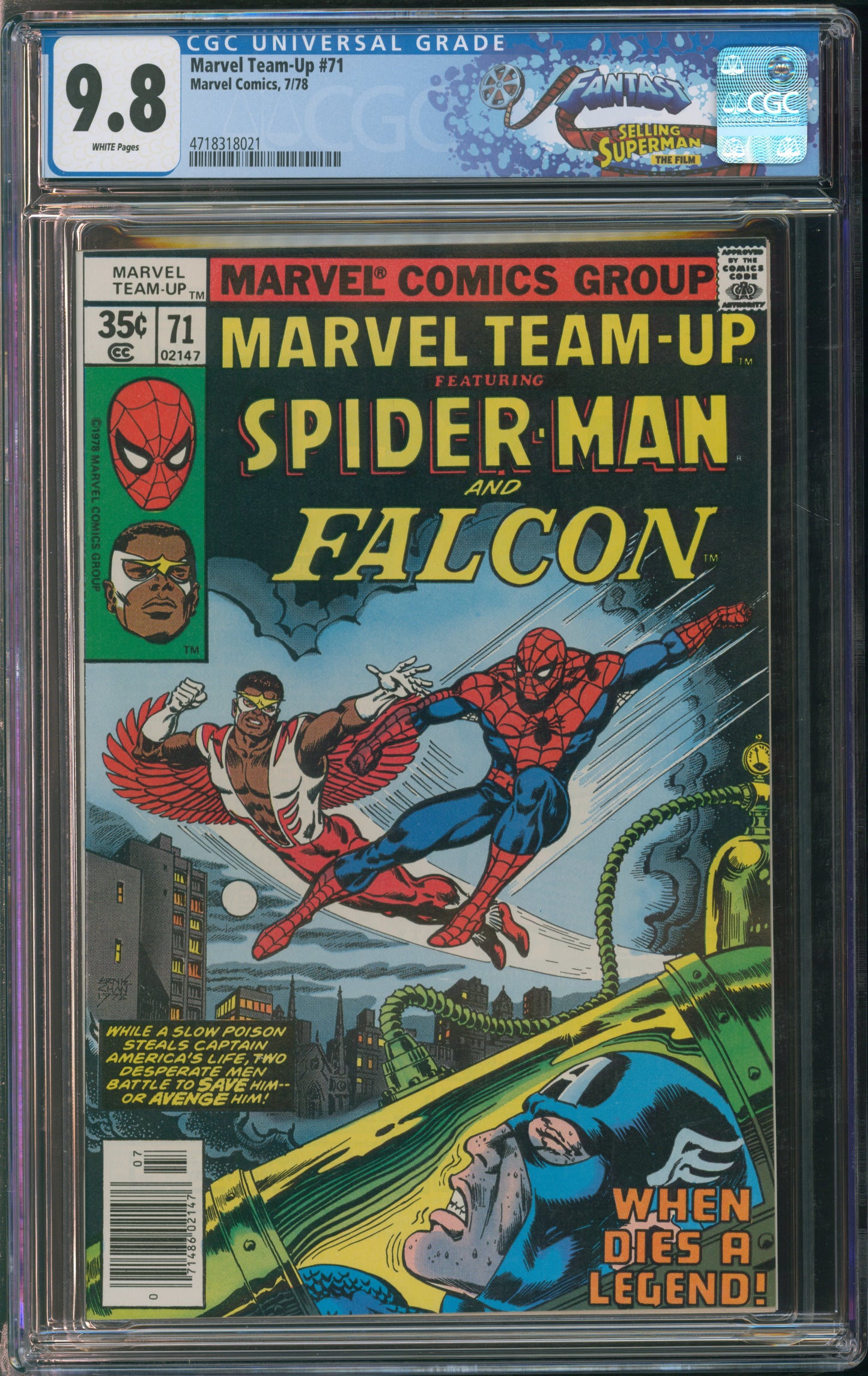 Marvel Comics Marvel Team-Up #71 FANTAST CGC 9.8 White Pages