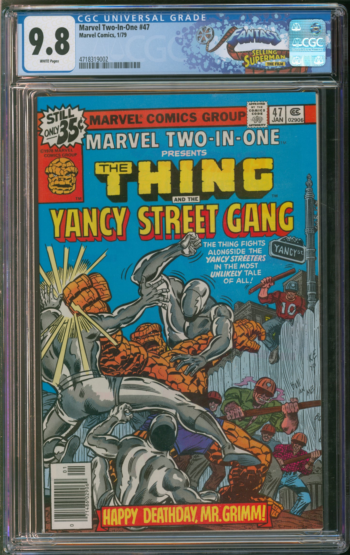 Marvel Comics Marvel Two-In-One #47 1/79 FANTAST CGC 9.8 White Pages